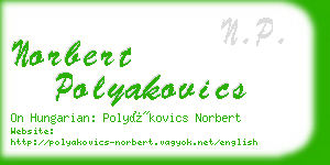 norbert polyakovics business card